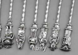 Ancien service à dessert 12 fourchettes en argent massif chine ou vietnam 235Grs