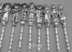 Ancien service à dessert 12 fourchettes en argent massif chine ou vietnam 235Grs