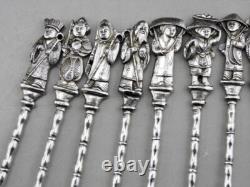 Ancien service à dessert 12 fourchettes en argent massif chine ou vietnam 235Grs