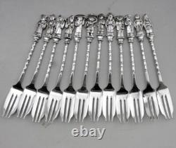 Ancien service à dessert 12 fourchettes en argent massif chine ou vietnam 235Grs