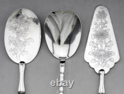 Ancien service à dessert à glace en argent massif chine ou vietnam poids 316.5 G