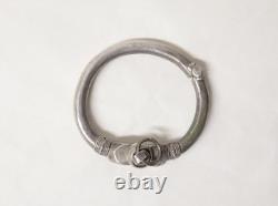 Ancien superbe lourd Bracelet Rajasthan argent massif ethnique tribal XIXe