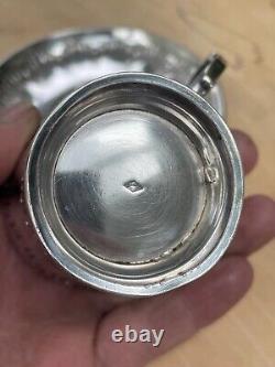 Ancien tasse et sous tasse en argent massif minerve 163 gr