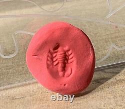 Ancienne Bague Afghane, XX, Argent Massif, Cornaline, Intaille Scorpion