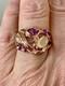 Ancienne Bague Argent Massif Or Vermeil Opale Améthyste Tourmaline Véritables