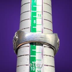 Ancienne Bague Romaine En Argent Massif Agate En Taille-douce