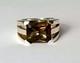 Ancienne Bague Signé Arthus Bertrand Quartz Fumé Sur Argent Massif 925