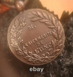 Ancienne Barrette De 8 Réductions Médailles Militaires Avec 2 Argent Massif