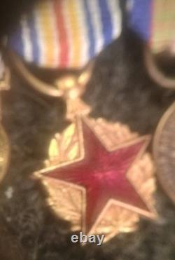 Ancienne Barrette De 8 Réductions Médailles Militaires Avec 2 Argent Massif