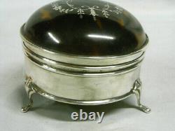 Ancienne Boite Bijoux Coffret Argent Massif Poinçons Anglais England Silver Box
