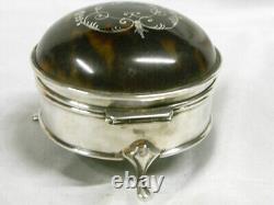 Ancienne Boite Bijoux Coffret Argent Massif Poinçons Anglais England Silver Box