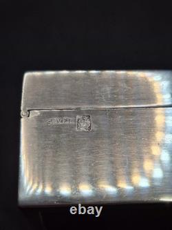 Ancienne Boîte Cave À Cigares En Argent Massif