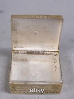 Ancienne Boite Coffret Vermeil Or Sur Argent Massif Émaille Enamel Russe 84