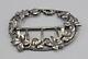 Ancienne Boucle De Ceinture En Argent Massif Decor Floral Art Nouveau