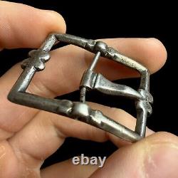 Ancienne Boucle De Chaussure En Argent Massif & XVII Eme Siècle