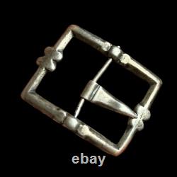 Ancienne Boucle De Chaussure En Argent Massif & XVII Eme Siècle