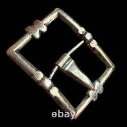 Ancienne Boucle De Chaussure En Argent Massif & XVII Eme Siècle
