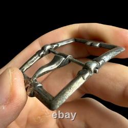 Ancienne Boucle De Chaussure En Argent Massif & XVII Eme Siècle