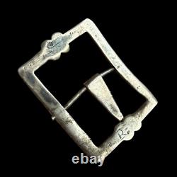 Ancienne Boucle De Chaussure En Argent Massif & XVII Eme Siècle