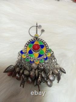 Ancienne Broche En Argent Massif Traditionnel Antiquités