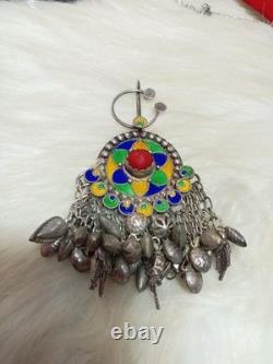 Ancienne Broche En Argent Massif Traditionnel Antiquités
