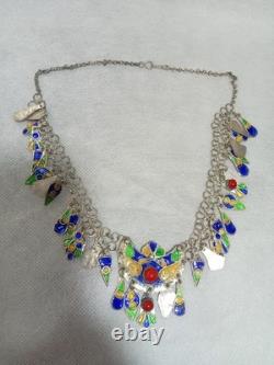 Ancienne Collier En Argent Massif Traditionnel Antiquités Kabyle
