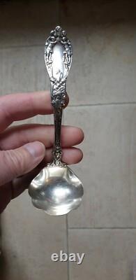 Ancienne Cuillere A Creme Superbe En Argent Massif De 47 Grammes Americaine 19th