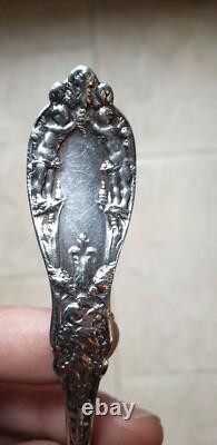 Ancienne Cuillere A Creme Superbe En Argent Massif De 47 Grammes Americaine 19th