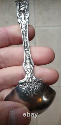 Ancienne Cuillere A Creme Superbe En Argent Massif De 47 Grammes Americaine 19th