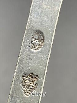 Ancienne Cuillère À Ragoût En Argent Massif Anglais UK Sterling XVIII EME
