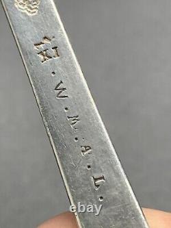 Ancienne Cuillère À Ragoût En Argent Massif Anglais UK Sterling XVIII EME