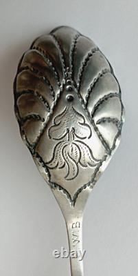 Ancienne Cuillère De Mariage En Argent Massif