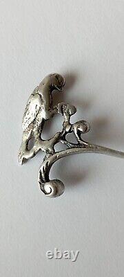 Ancienne Cuillère De Mariage En Argent Massif