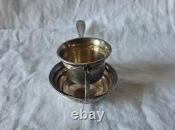 Ancienne Cuillère Passe Thé Passoire Pasette en Argent massif minerve 2 Vintage