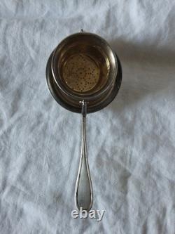 Ancienne Cuillère Passe Thé Passoire Pasette en Argent massif minerve 2 Vintage