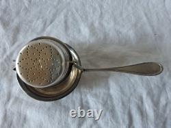 Ancienne Cuillère Passe Thé Passoire Pasette en Argent massif minerve 2 Vintage