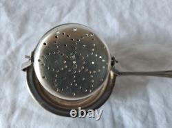 Ancienne Cuillère Passe Thé Passoire Pasette en Argent massif minerve 2 Vintage