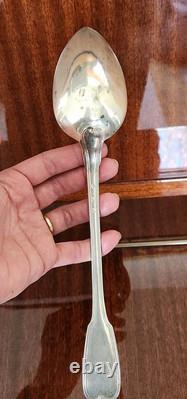 Ancienne Cuillère à Ragoût en Argent Massif 30 cm 149g 3 Poinçons Minerve