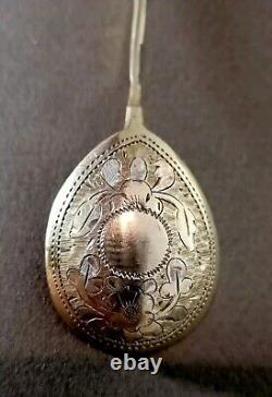 Ancienne Cuillères A Moka Ou Caviar En Argent Massif Russe Lots De 8