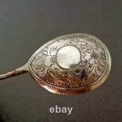 Ancienne Cuillères A Moka Ou Caviar En Argent Massif Russe Lots De 8