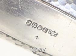 Ancienne Flasque de chasse/poche anglaise verre soufflé cuir argent massif XIXe