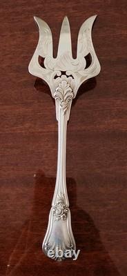 Ancienne Fourchette à Découper / à Poisson Argent Massif Tête de Mercure 122 g