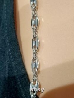 Ancienne Grosse Chaîne En Argent Massif 925