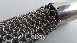 Ancienne Grosse Chaîne En Argent Massif Maillé Poinçon 925 BA 193gr 55cm Vintage