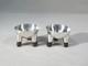 Ancienne Jolie Paire De Salerons Argent Massif Sterling Mexico Style Art Deco