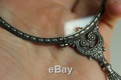 Ancienne Loupe En Argent Massif Decor Floral Et Armoirie