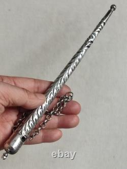 Ancienne Main de lecture Yad Torah en Argent massif à déco estampé 37,5g
