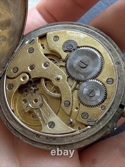 Ancienne Montre Gousset Argent Massif Remontoire Pour pièces Art Nouveau