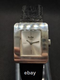Ancienne Montre Tank En Argent Massif QUILBÉ Fonctionne Très Bien