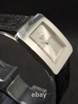 Ancienne Montre Tank En Argent Massif QUILBÉ Fonctionne Très Bien